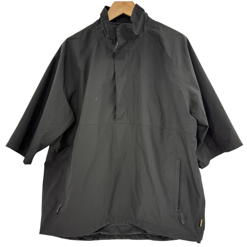 Forrester's Golf Short Sleeve Windbreaker Mens Large Black Quarter-Zip